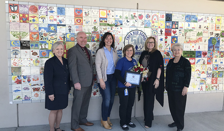 Debbie Knowles with Board